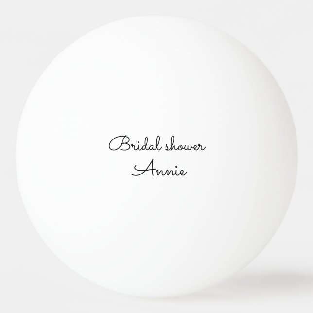 Bolinha De Ping Pong simple minimal add your name text bridal shower  t (Frente)