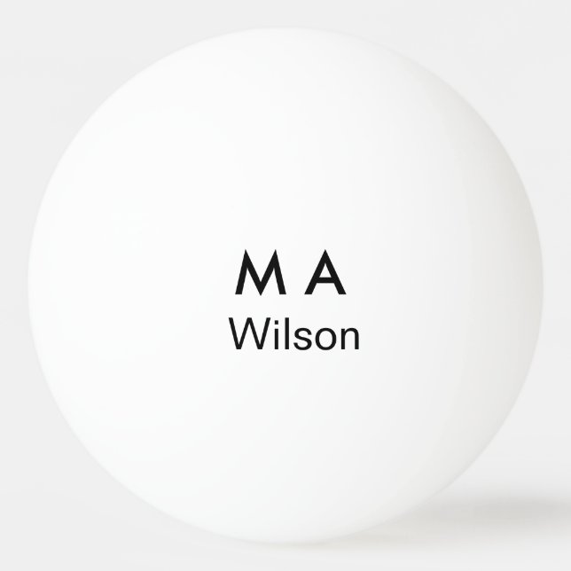 Bolinha De Ping Pong Simple monogram add your name letter man minimal   (Frente)