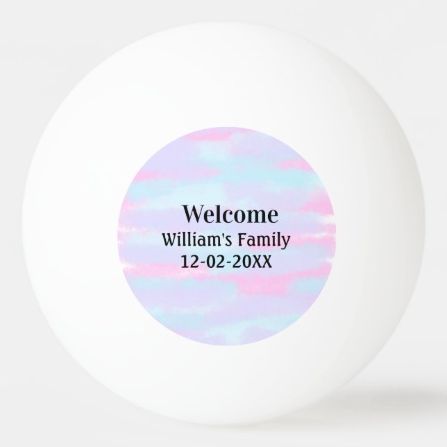 Bolinha De Ping Pong simples logotipo monograma mínimo personalizado be (Frente)