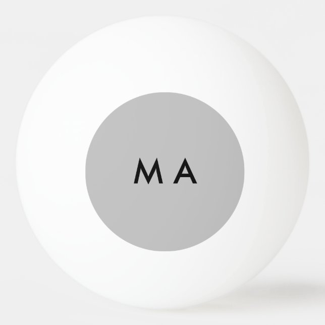 Bolinha De Ping Pong Simples monograma adicione seu nome com letra míni (Frente)