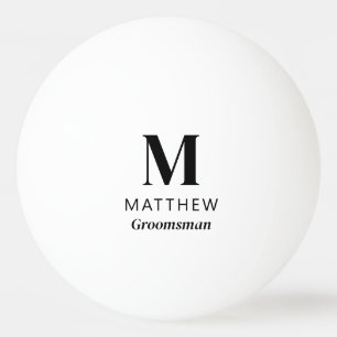 Bolinha De Ping Pong Simples Oferta de Padrinho de casamento Personaliz