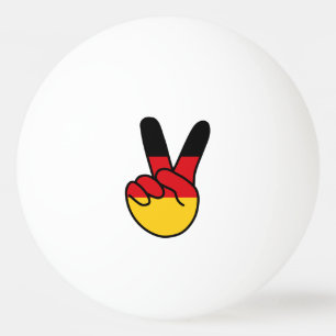 Bolinha De Ping Pong Sinal V da Bandeira da Alemanha