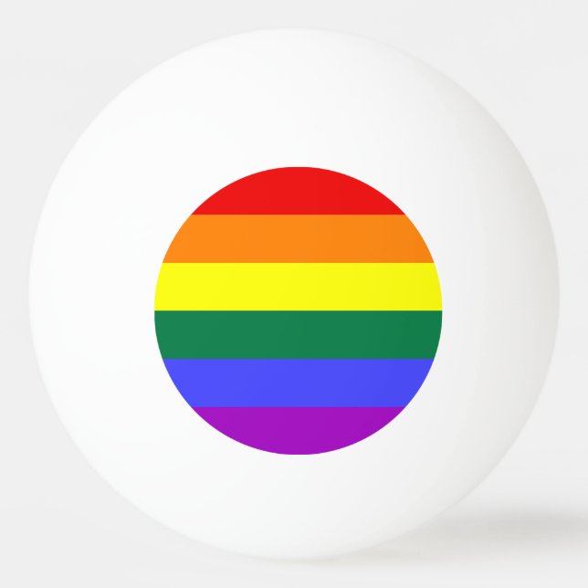 Bolinha De Ping Pong Sinalizador do Orgulho Arco-Íris (Verso)