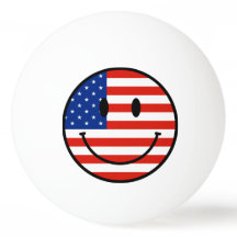 Sinalizador dos EUA com face sorridente