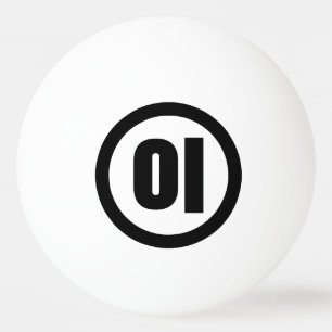Bolinha De Ping Pong Sino Coreano Número 2 Dois 이 Fábrica I 】 Hangul