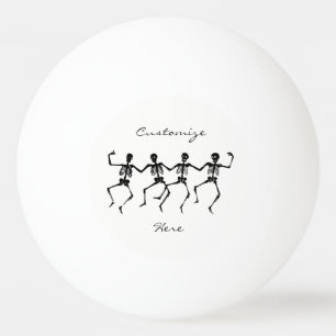 Bolinha De Ping Pong Skeletons Dançando Halloween Thunder_Cove