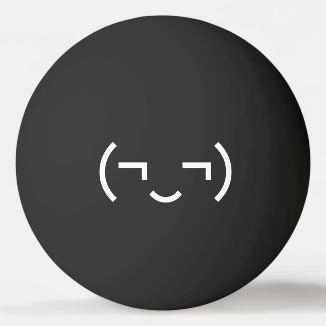 Bolinha De Ping Pong Smug Emoticon (‿) (Frente)