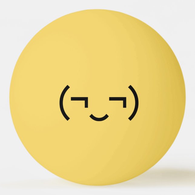 Bolinha De Ping Pong Smug Emoticon (‿) (Frente)
