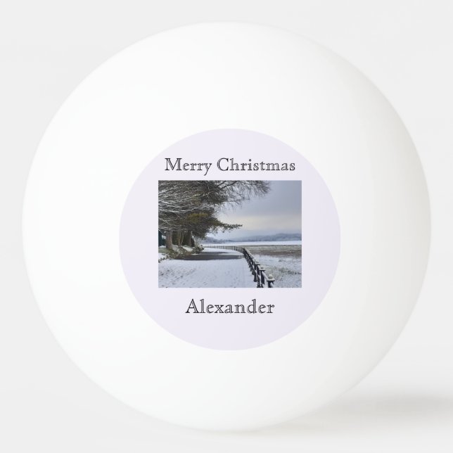 Bolinha De Ping Pong Snowy Morning (Frente)