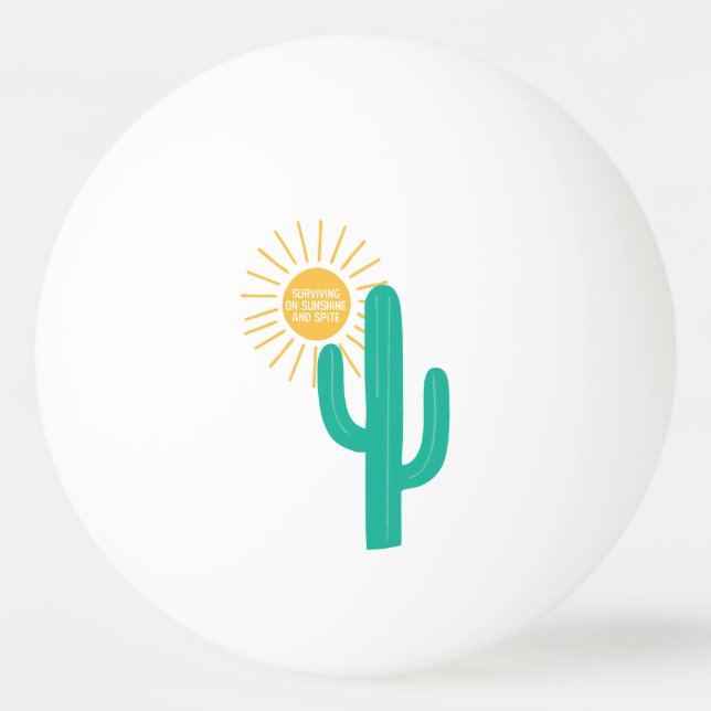 Bolinha De Ping Pong Sobrevivendo à Luz do Sol e ao Período (Frente)