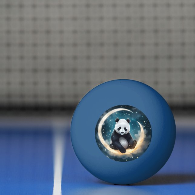 Bolinha De Ping Pong Sonhando à Lua: Serenada Celestial de Panda (Líquido)