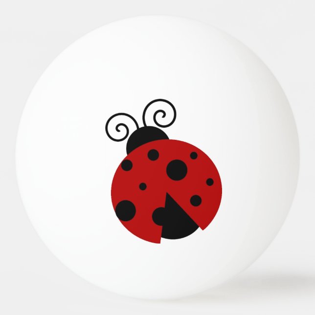 Bolinha De Ping Pong Sorte ser um belo cartoon Ladybug (Frente)