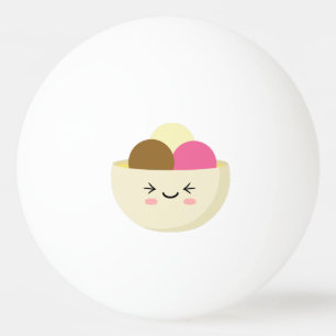 Bolinha De Ping Pong Sorvete Kawaii