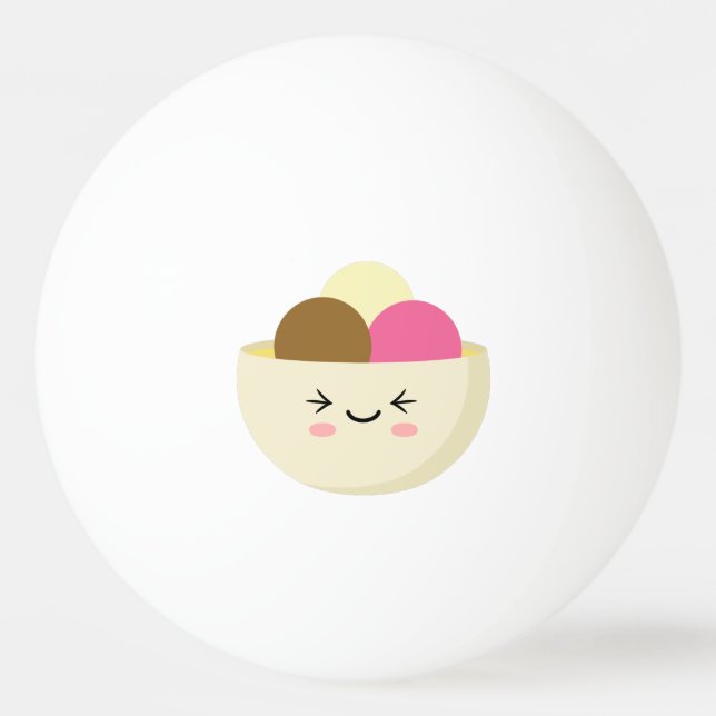 Bolinha De Ping Pong Sorvete Kawaii (Frente)