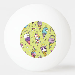 Bolinha De Ping Pong Sorvete pop Cute: Padrão Animal