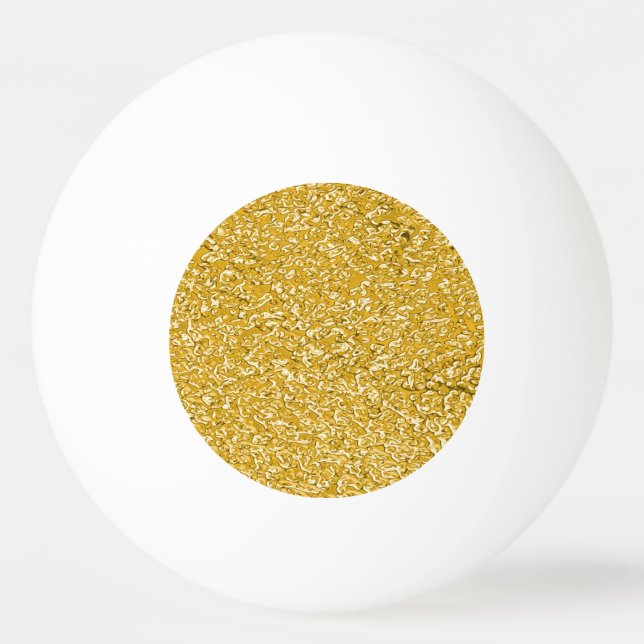Bolinha De Ping Pong Sparkles DOURADOS PUROS + sua imagem ou sinal (Verso)