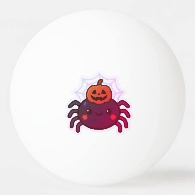Bolinha De Ping Pong Spider de Dia das Bruxas de Kawaii, Cute Cute (Frente)