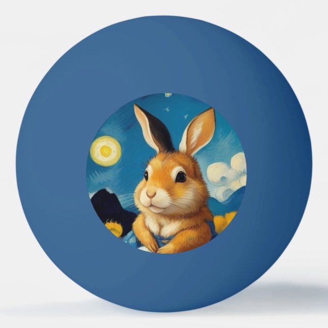 Bolinha De Ping Pong Starry Spring Bunny (Frente)