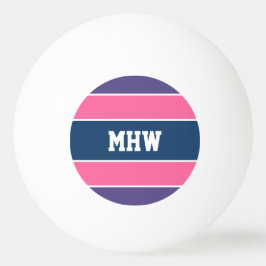 Bolinha De Ping Pong Stripes Padrões monograma personalizado esferas de