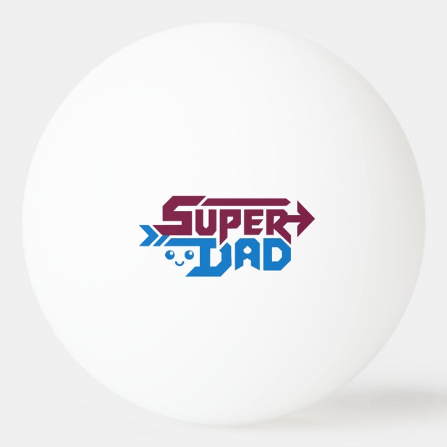 Bolinha De Ping Pong Super Dad Gamer Gift – Cute Retro (Frente)