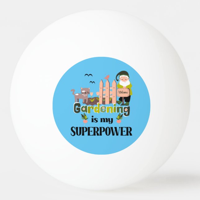 Bolinha De Ping Pong Superpotência de jardinagem, jardineiro-cúmulo (Frente)