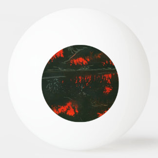 Bolinha De Ping Pong "Swamp Fire #1" Abstrato Ping Pong Ball