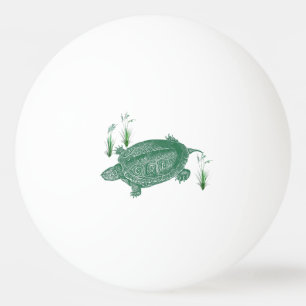 Bolinha De Ping Pong Tartaruga do Mar Verde