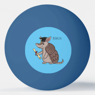 Bolinha De Ping Pong Tatu bonito com desenho de boné de formatura