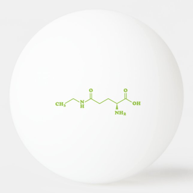 Bolinha De Ping Pong Tea Theanina Fórmula Química Molecular (Frente)