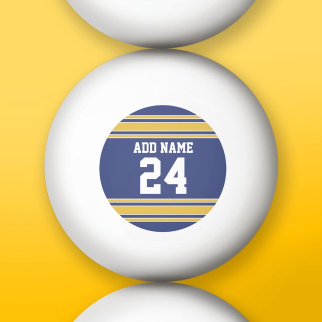 Bolinha De Ping Pong Team Jersey com nome e número personalizados (Custom Ping Pong Balls)