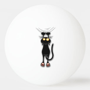 Bolinha De Ping Pong Tecido de Arranque de Caracteres Engraçado de Cat