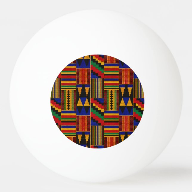 Bolinha De Ping Pong Tecido Kente Estilo Africano (Frente)