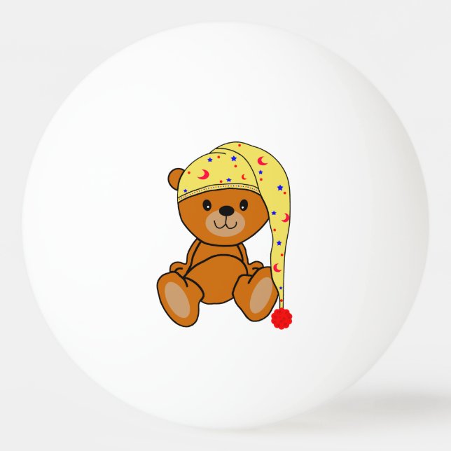 Bolinha De Ping Pong Teddy bear with sleeping cap (Frente)