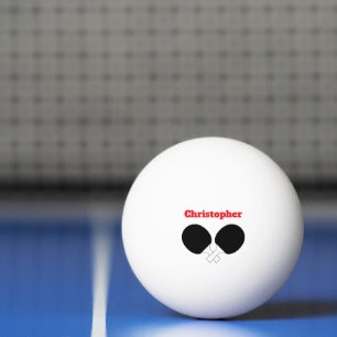 Bolinha De Ping Pong Tema de Tênis de Mesa Ping Pong Monogramado Nome P