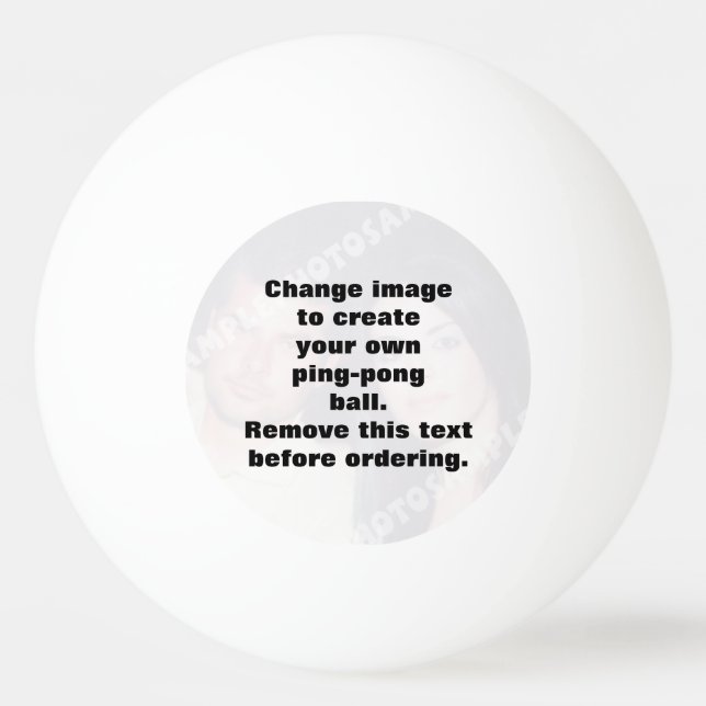 Bolinha De Ping Pong Tênis de mesa de fotografia personalizada (Frente)