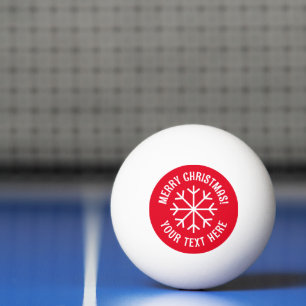 Bolinha De Ping Pong Tênis de mesa de Natal personalizado com floco de