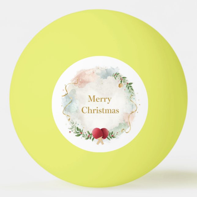 Bolinha De Ping Pong Tennis Merry Christmas with tennis ball  (Frente)