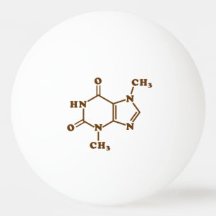 Bolinha De Ping Pong Teobromina - Teobromina - Fórmula Química Molecula