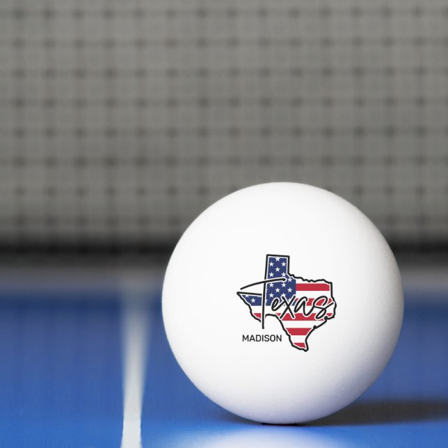 Bolinha De Ping Pong Texas de nome personalizado (Líquido)