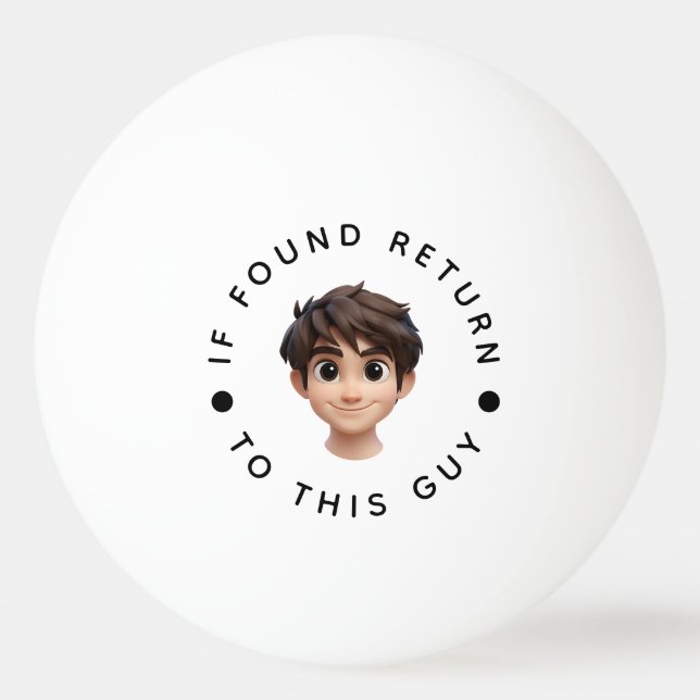 Bolinha De Ping Pong Texto e nome personalizados (Frente)