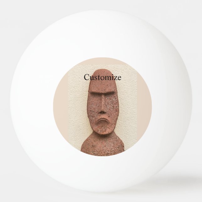 Bolinha De Ping Pong Thunder_Cove da Cabeça de Moai da Ilha páscoa (Frente)