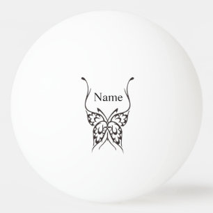 Bolinha De Ping Pong Thunder_Cove da Tatuagem de Borboleta Estilizada