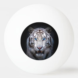 Bolinha De Ping Pong Tigre Branco Olhos Azuis