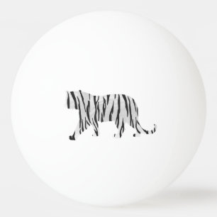 Bolinha De Ping Pong Tigre de silicone preto e branco