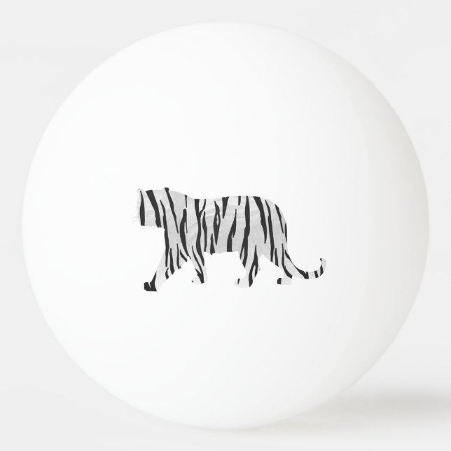 Bolinha De Ping Pong Tigre de silicone preto e branco (Verso)