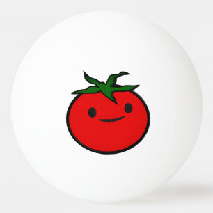 Bolinha De Ping Pong Tomate Impressão de bordado de bordado com Faux em