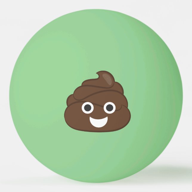 Bolinha De Ping Pong Tombadilho parvo louco Emoji de Brown (Frente)