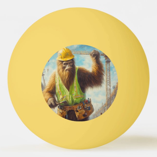 Bolinha De Ping Pong Trabalhador de Construção Bigfoot (Frente)