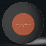 Bolinha De Ping Pong Trendy Monograma | Laranja Queimada Nome do Scri<br><div class="desc">Um monograma na moda personalizado em letra casual manuscrita em cor laranja e esfregaço queimados na tendência.</div>
