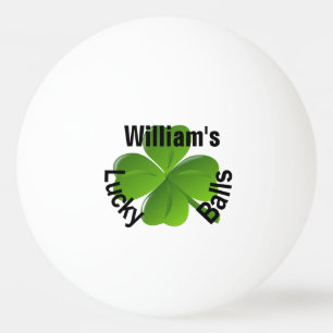 Bolinha De Ping Pong Trevo personalizado de quatro folhas afortunado